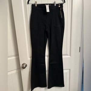 White House Black Market, high rise flare, side snap detail, size 4